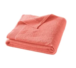 DRAP DE BAIN UNI CORAIL
