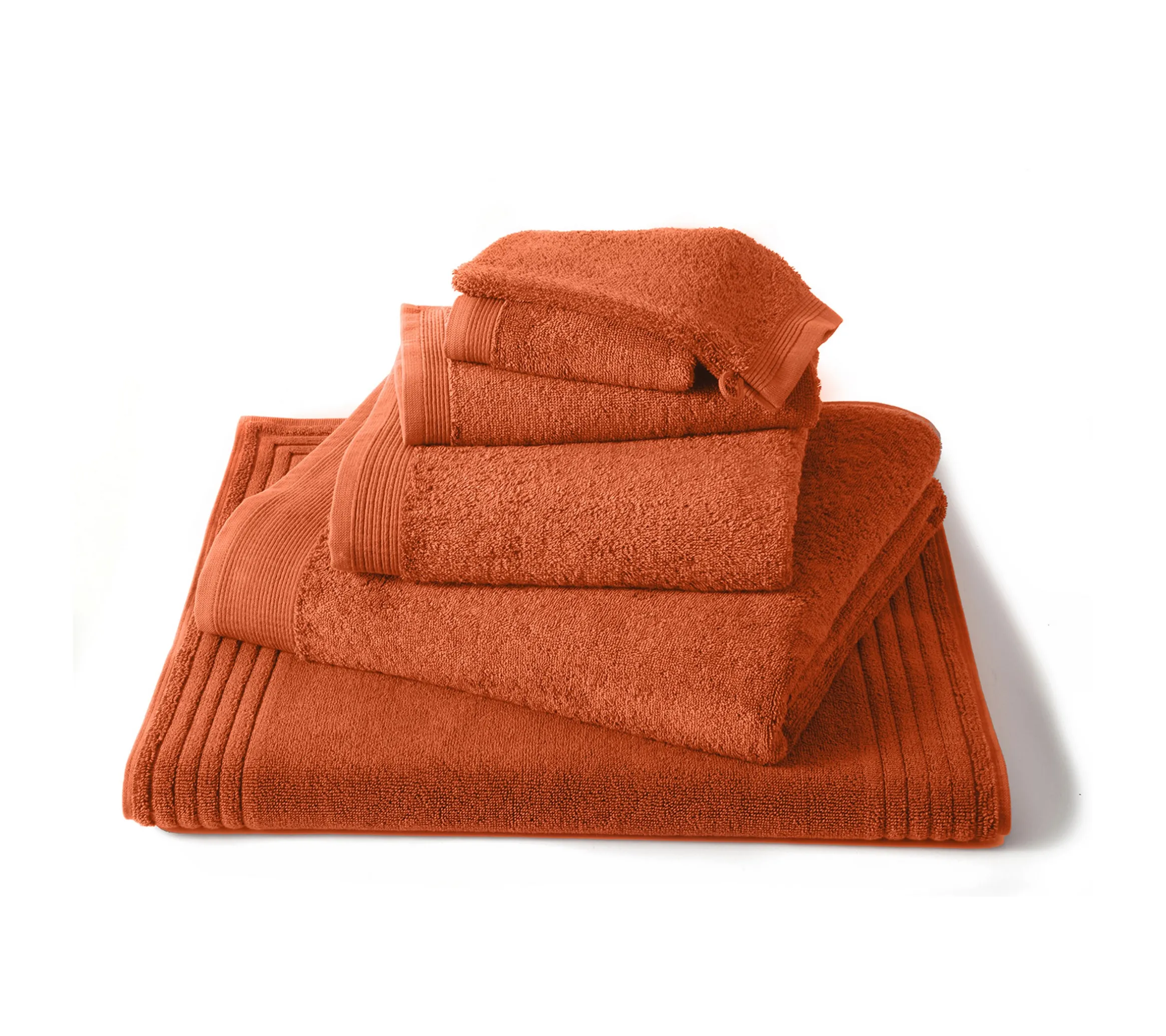DRAP DE BAIN UNI TERRA COTA