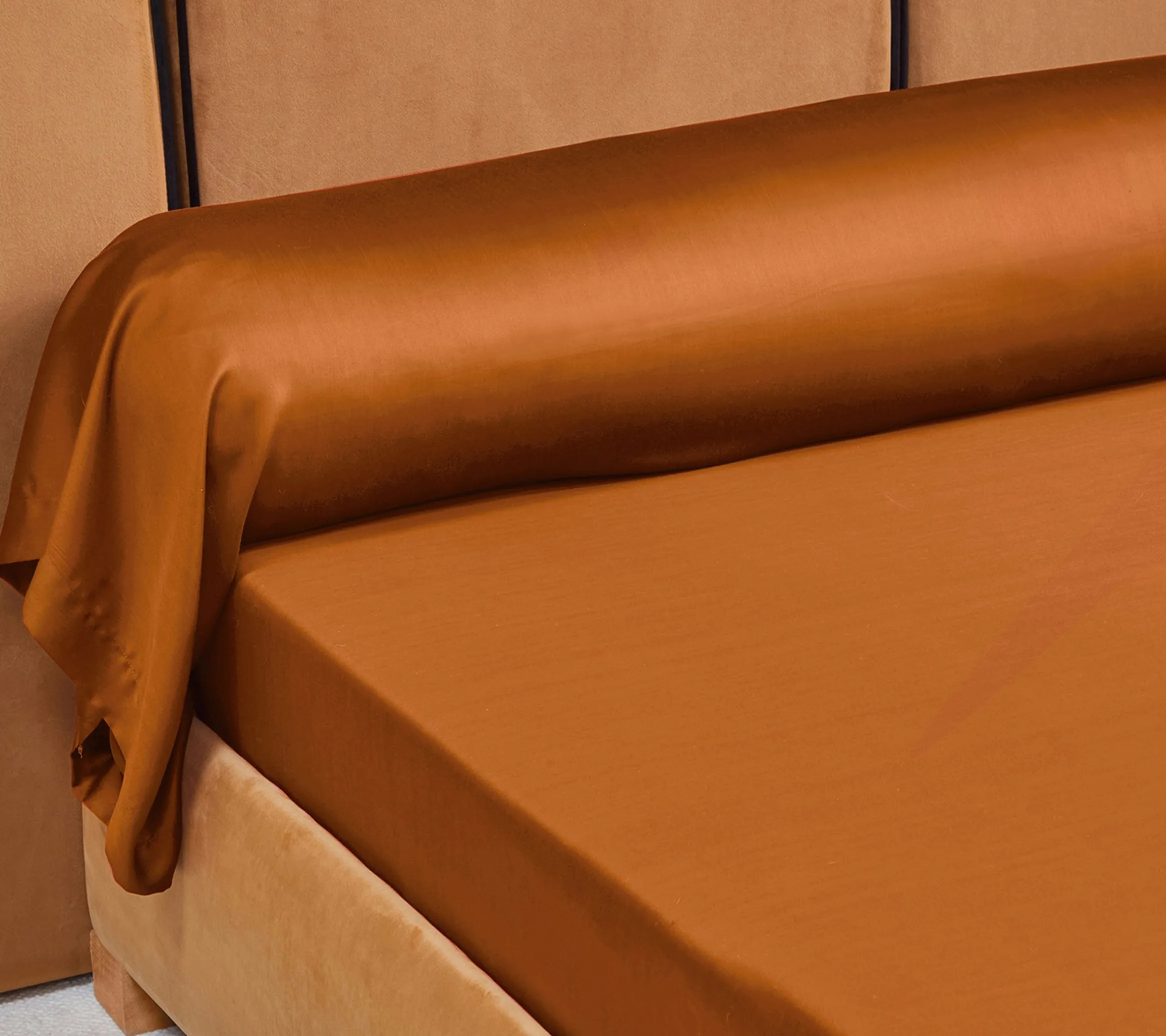 DRAP HOUSSE MOUSSON COGNAC