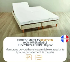 DRAP HOUSSE 2 TÊTES RESPIZEN BOIS DE ROSE