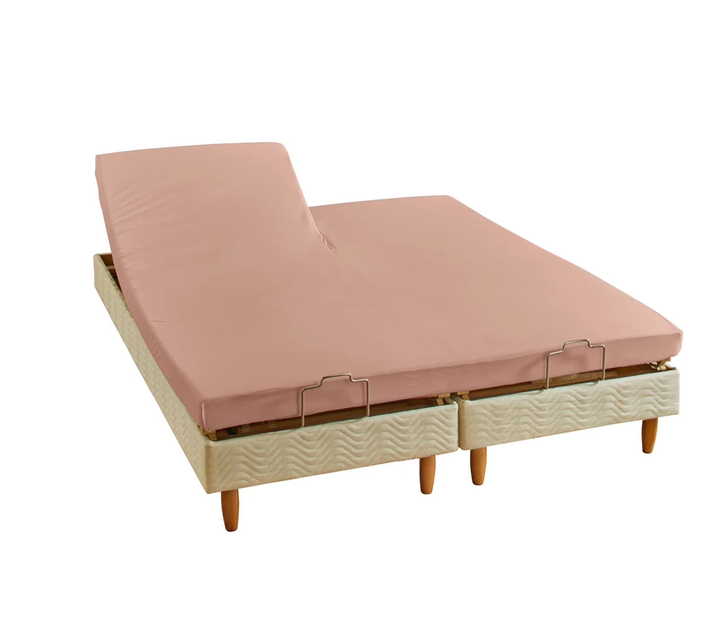 DRAP HOUSSE 2 TÊTES RESPIZEN BOIS DE ROSE