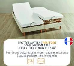 DRAP HOUSSE 4 TÊTES RESPIZEN PLATINE