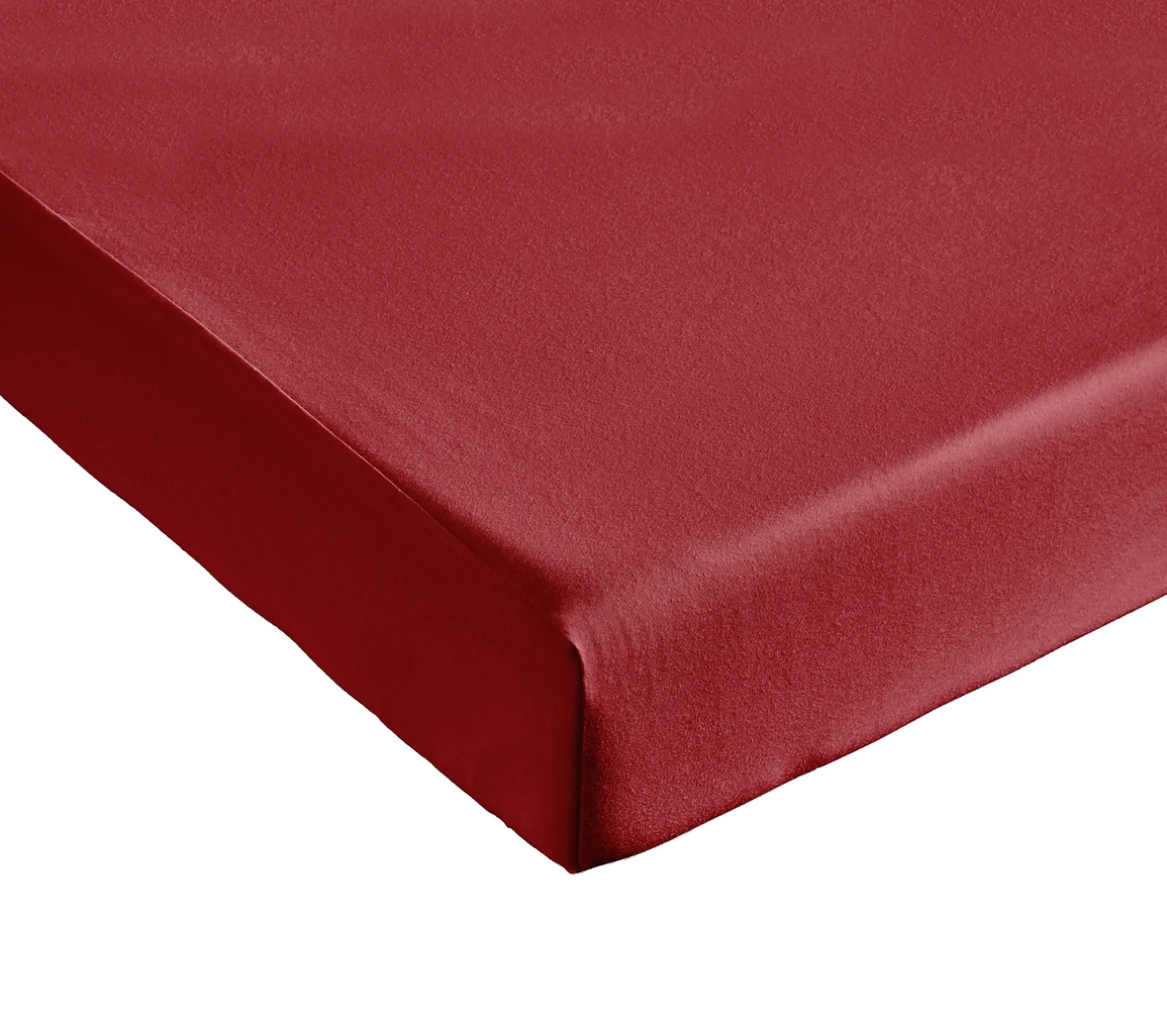 DRAP HOUSSE 2 TÊTES UNI COTON EXTENSIBLE CARMIN