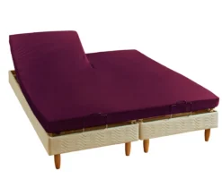 DRAP HOUSSE 2 TÊTES UNI COTON EXTENSIBLE CYCLAMEN