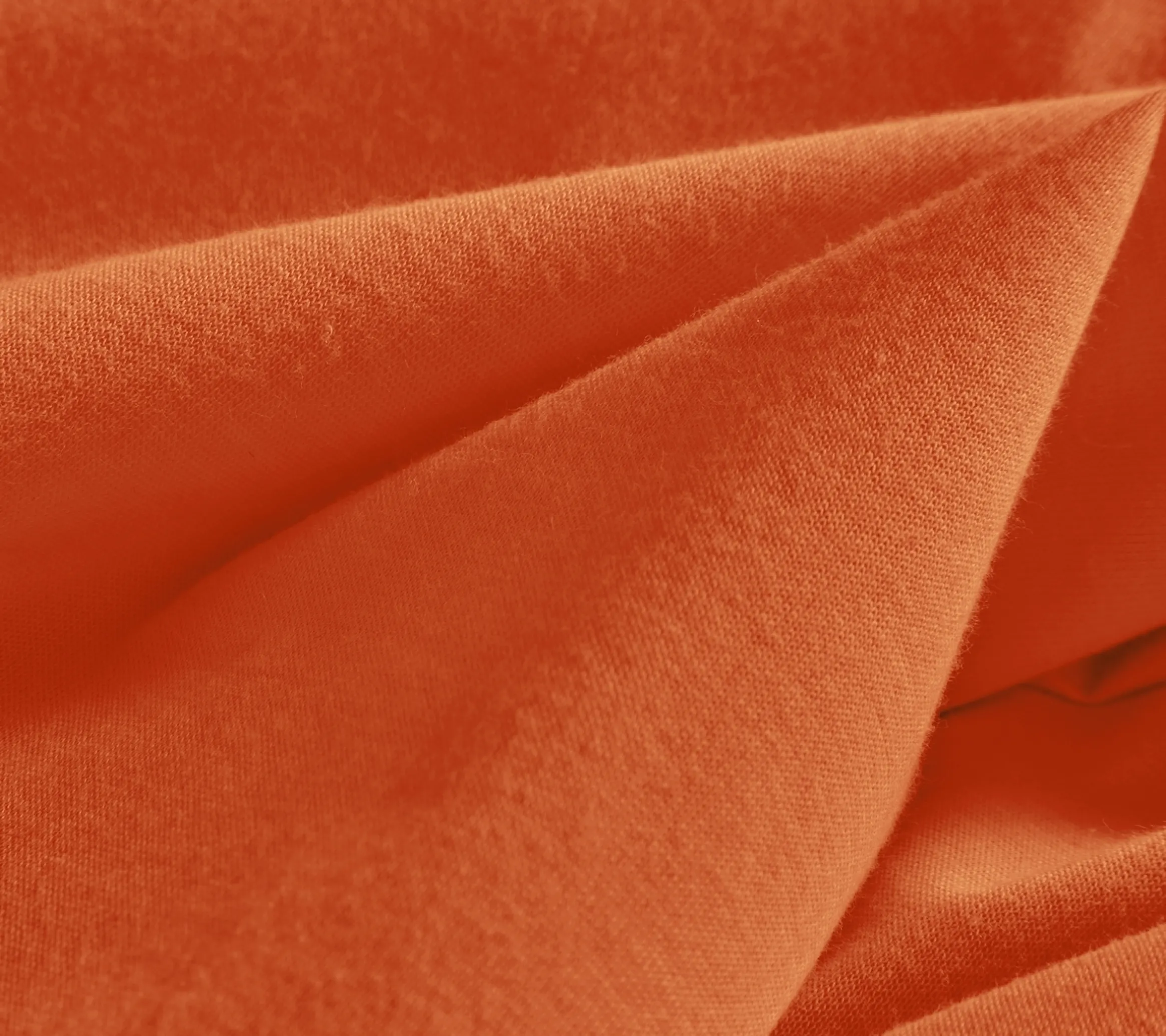 DRAP HOUSSE 2 TÊTES UNI COTON EXTENSIBLE ORANGE