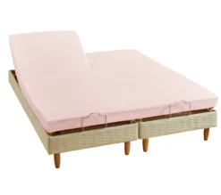 DRAP HOUSSE 2 TÊTES UNI COTON EXTENSIBLE PETALE