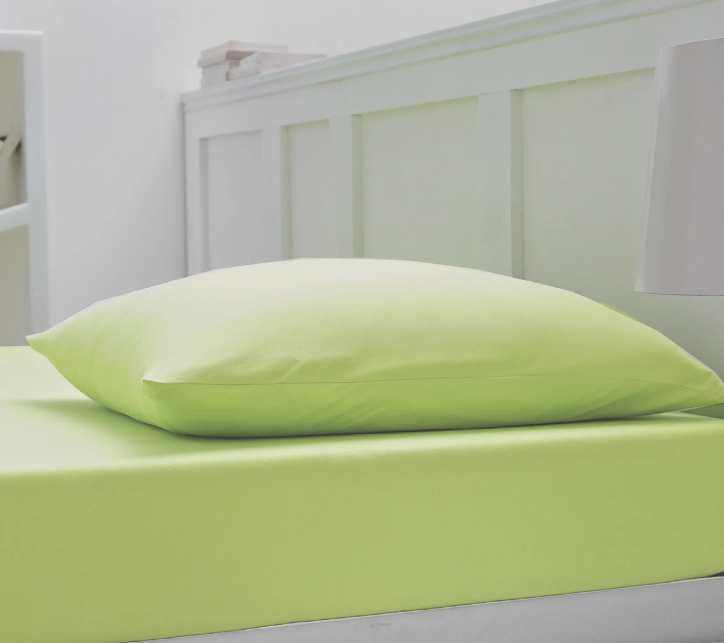 DRAP HOUSSE 2 TÊTES UNI COTON EXTENSIBLE ANIS