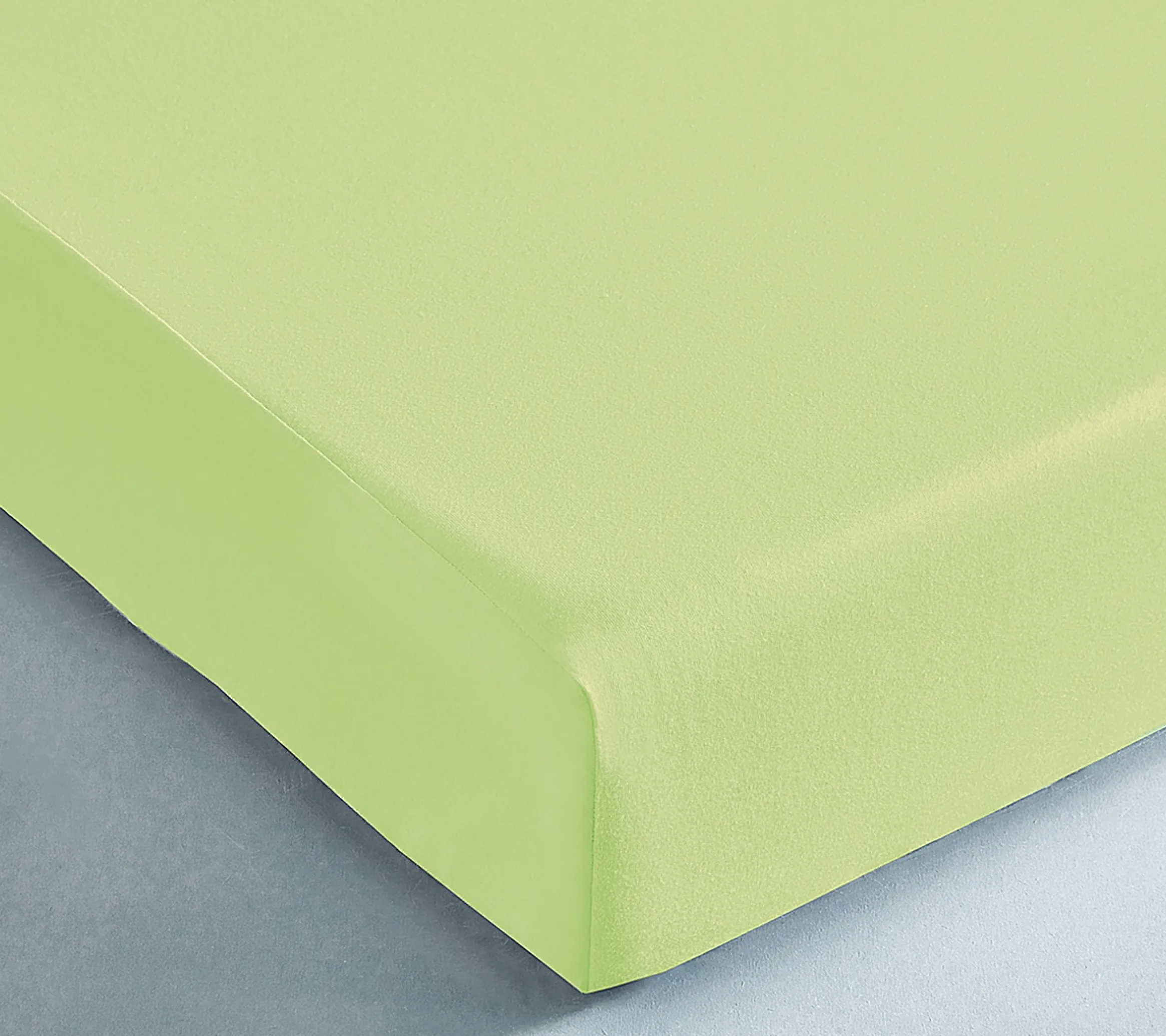 DRAP HOUSSE 2 TÊTES UNI COTON EXTENSIBLE ANIS