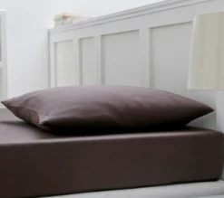 DRAP HOUSSE 4 TÊTES UNI COTON EXTENSIBLE EBENE
