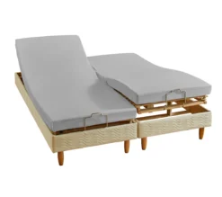 DRAP HOUSSE 4 TÊTES UNI COTON EXTENSIBLE PLATINE