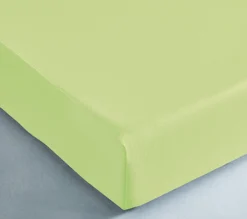 DRAP HOUSSE 4 TÊTES UNI COTON EXTENSIBLE ANIS