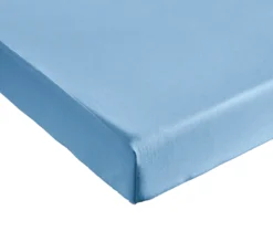 DRAP HOUSSE 4 TÊTES UNI COTON EXTENSIBLE BLEU CIEL
