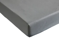 DRAP HOUSSE 2 TÊTES UNI COTON EXTENSIBLE ANTHRACITE