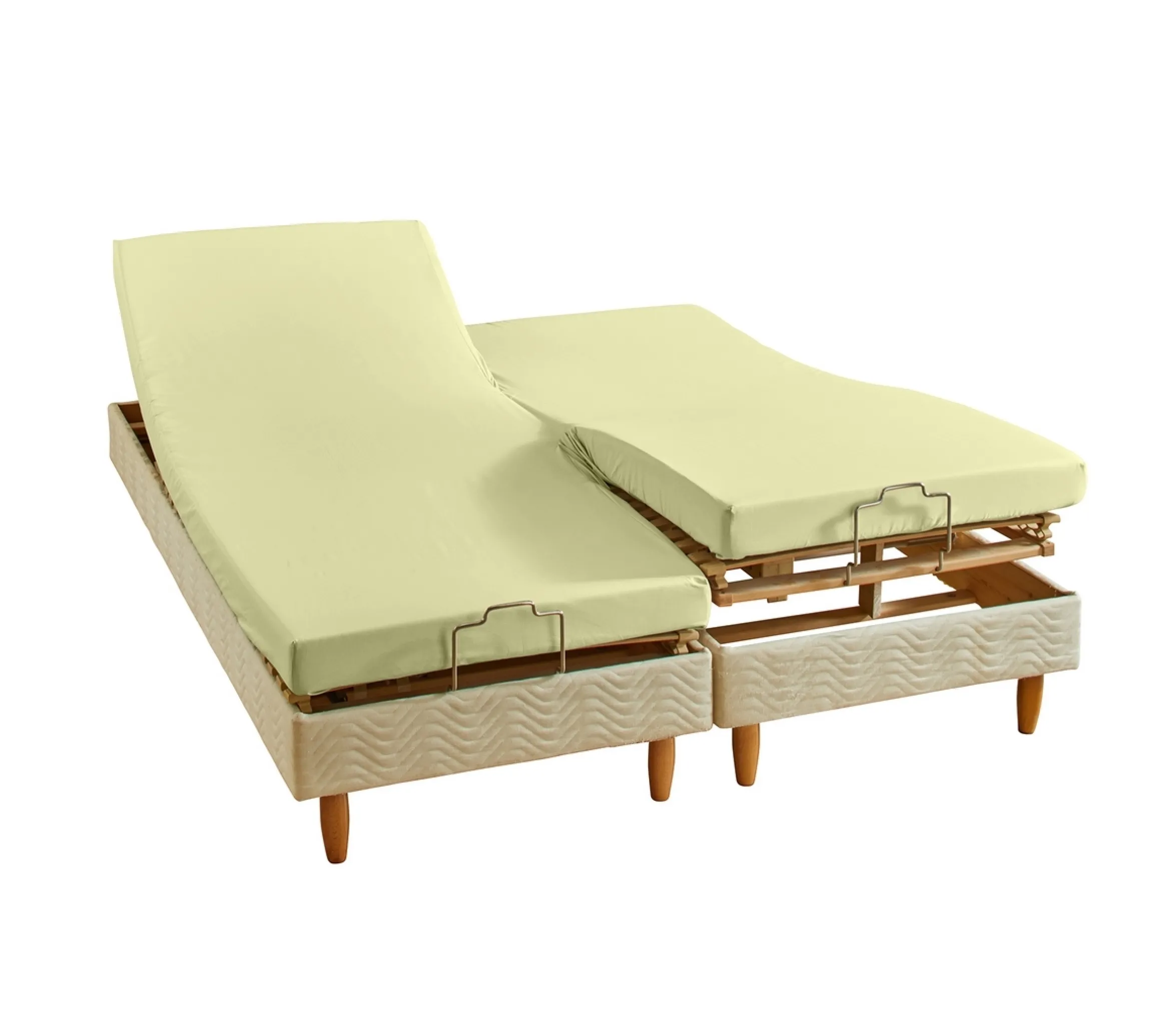 DRAP HOUSSE 4 TÊTES UNI PERCALE ANIS