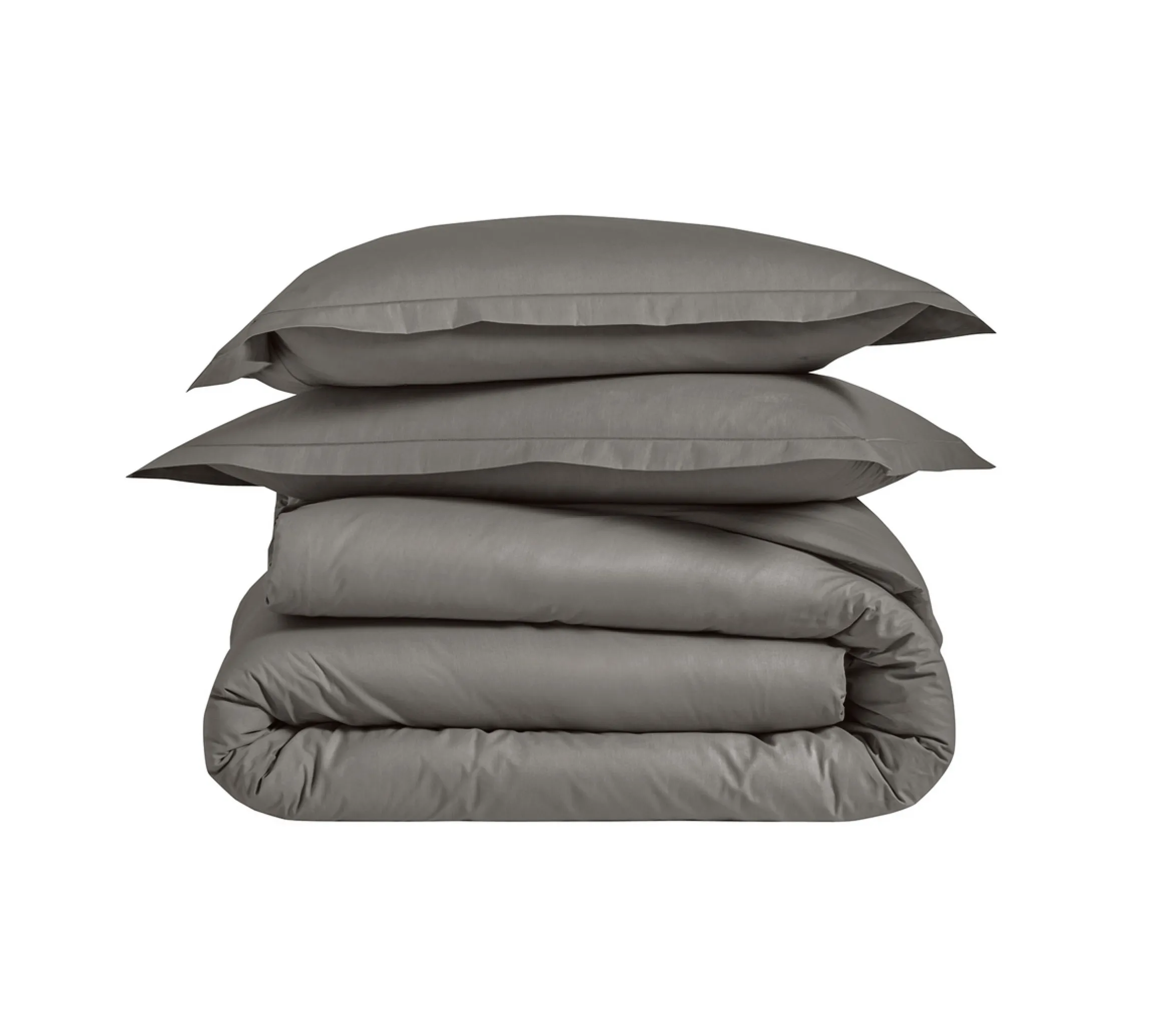 DRAP HOUSSE 2 TÊTES UNI PERCALE ACIER