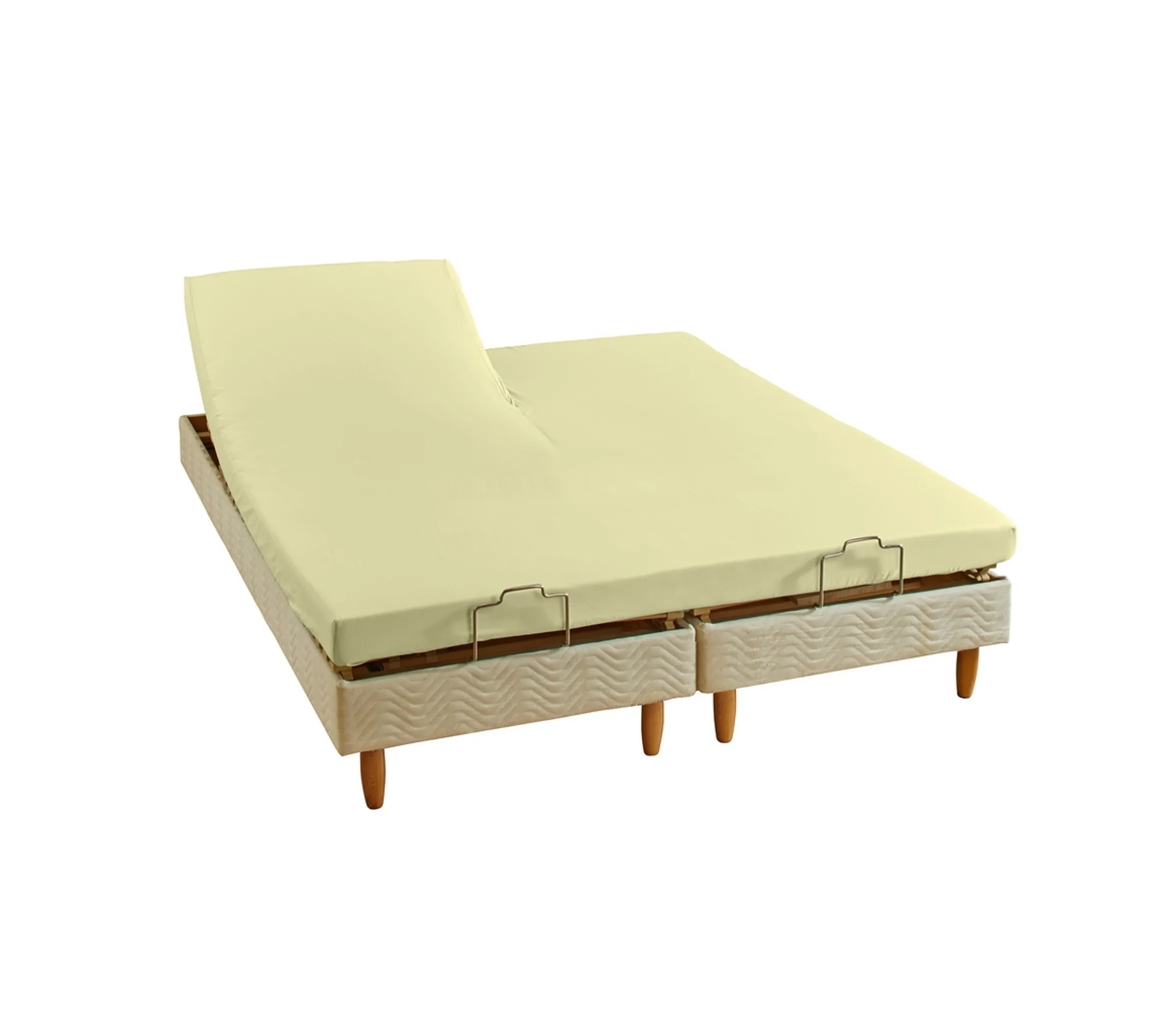 DRAP HOUSSE 2 TÊTES UNI PERCALE ANIS
