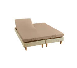 DRAP HOUSSE 2 TÊTES UNI PERCALE CHANVRE