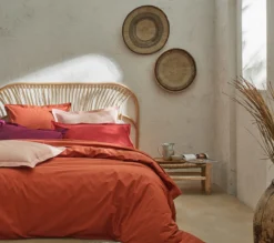 DRAP HOUSSE 2 TÊTES UNI PERCALE PETALE