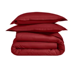 DRAP HOUSSE 2 TÊTES UNI PERCALE RUBIS