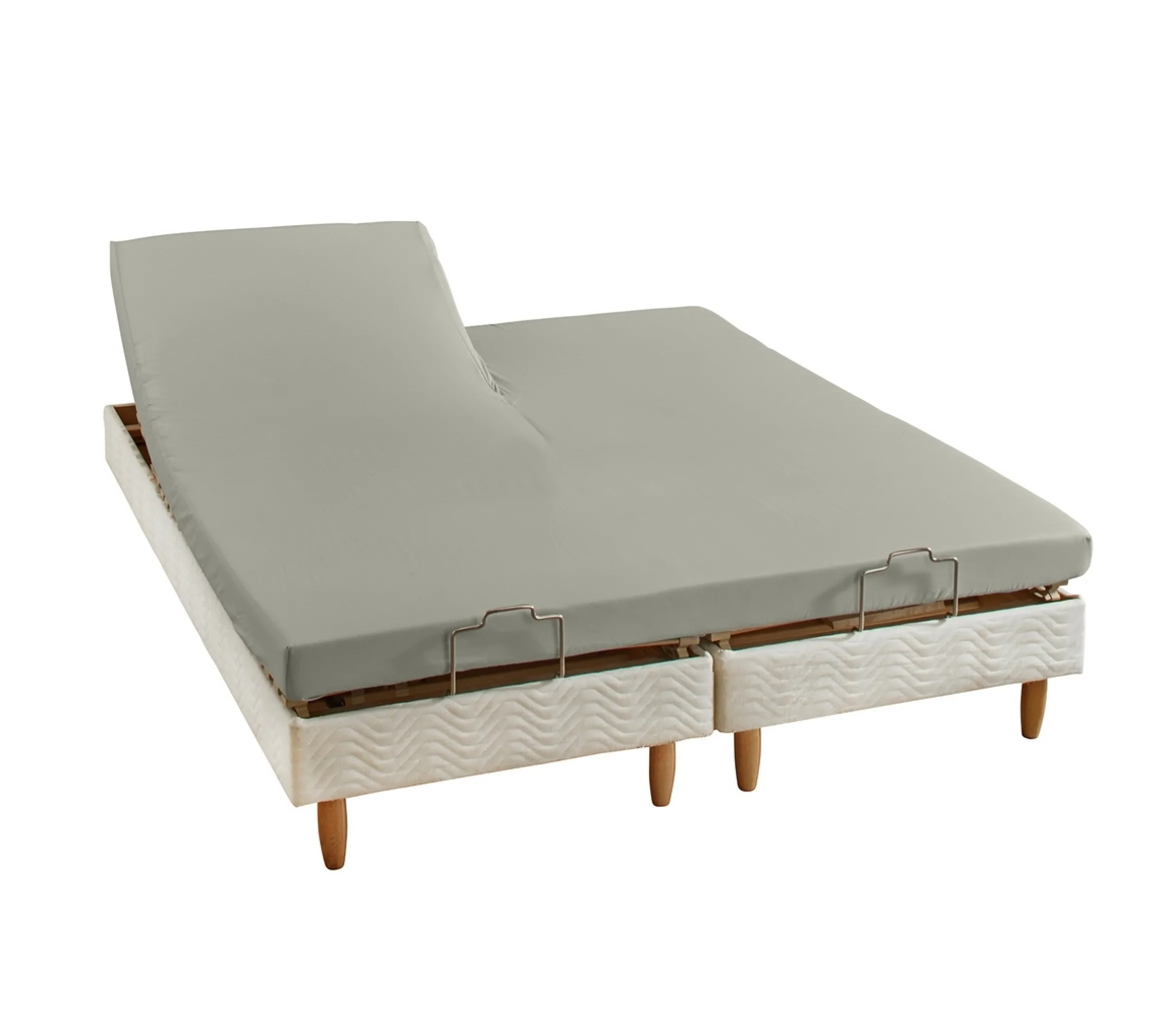 DRAP HOUSSE 2 TÊTES UNI PERCALE SAUGE