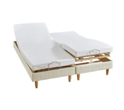 DRAP HOUSSE 4 TÊTES UNI SATIN BLANC