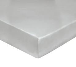 DRAP HOUSSE 4 TÊTES UNI SATIN METAL