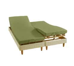 DRAP HOUSSE 4 TÊTES UNI SATIN OLIVE