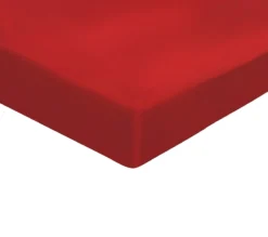 DRAP HOUSSE 4 TÊTES UNI SATIN ROUGE OPERA