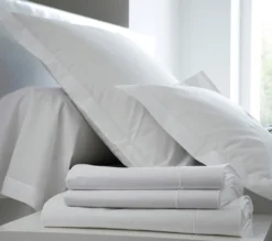 DRAP HOUSSE UNI COTON BLANC