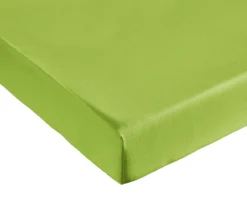 DRAP HOUSSE UNI COTON EXTENSIBLE POMME