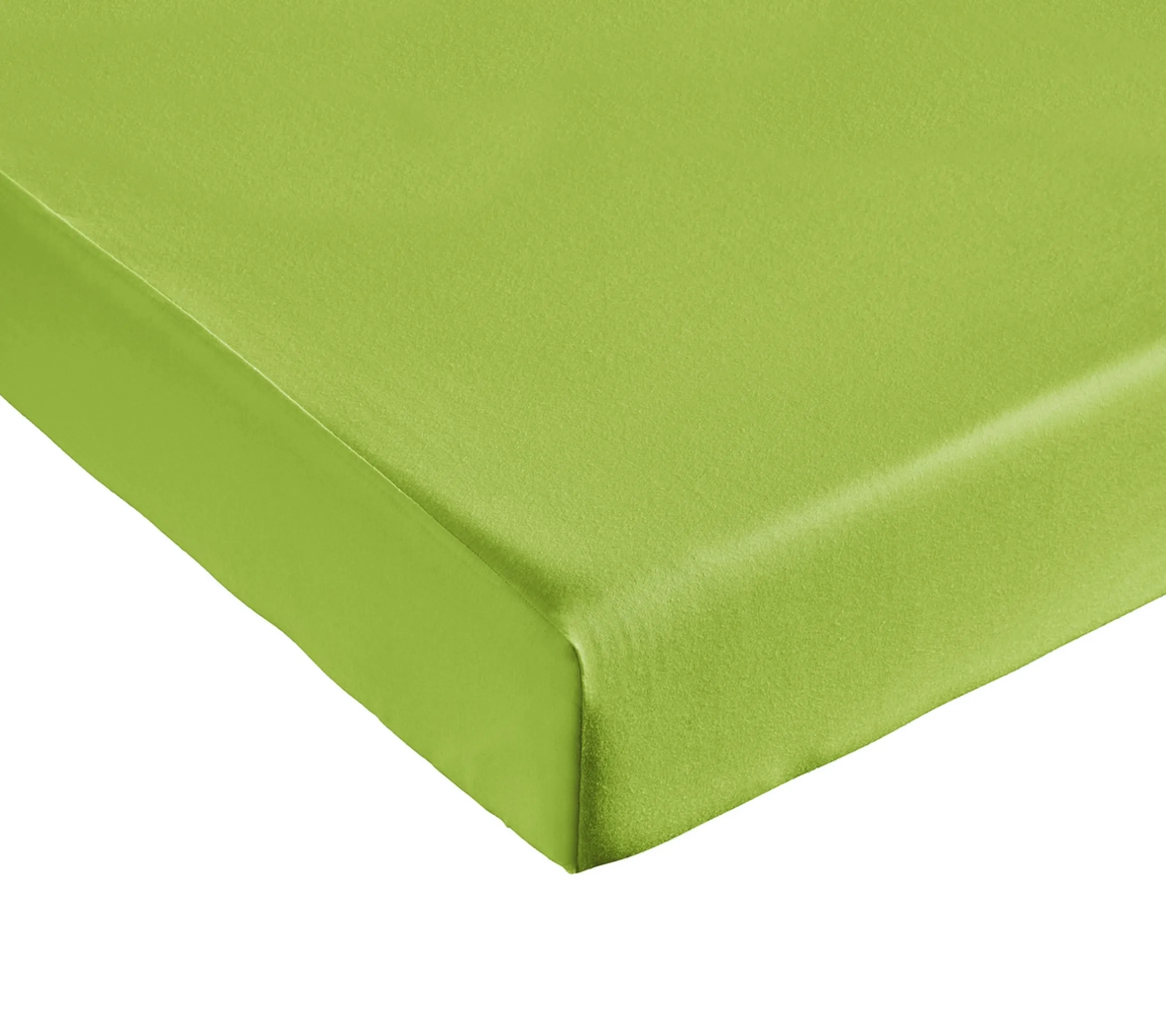 DRAP HOUSSE UNI COTON EXTENSIBLE POMME