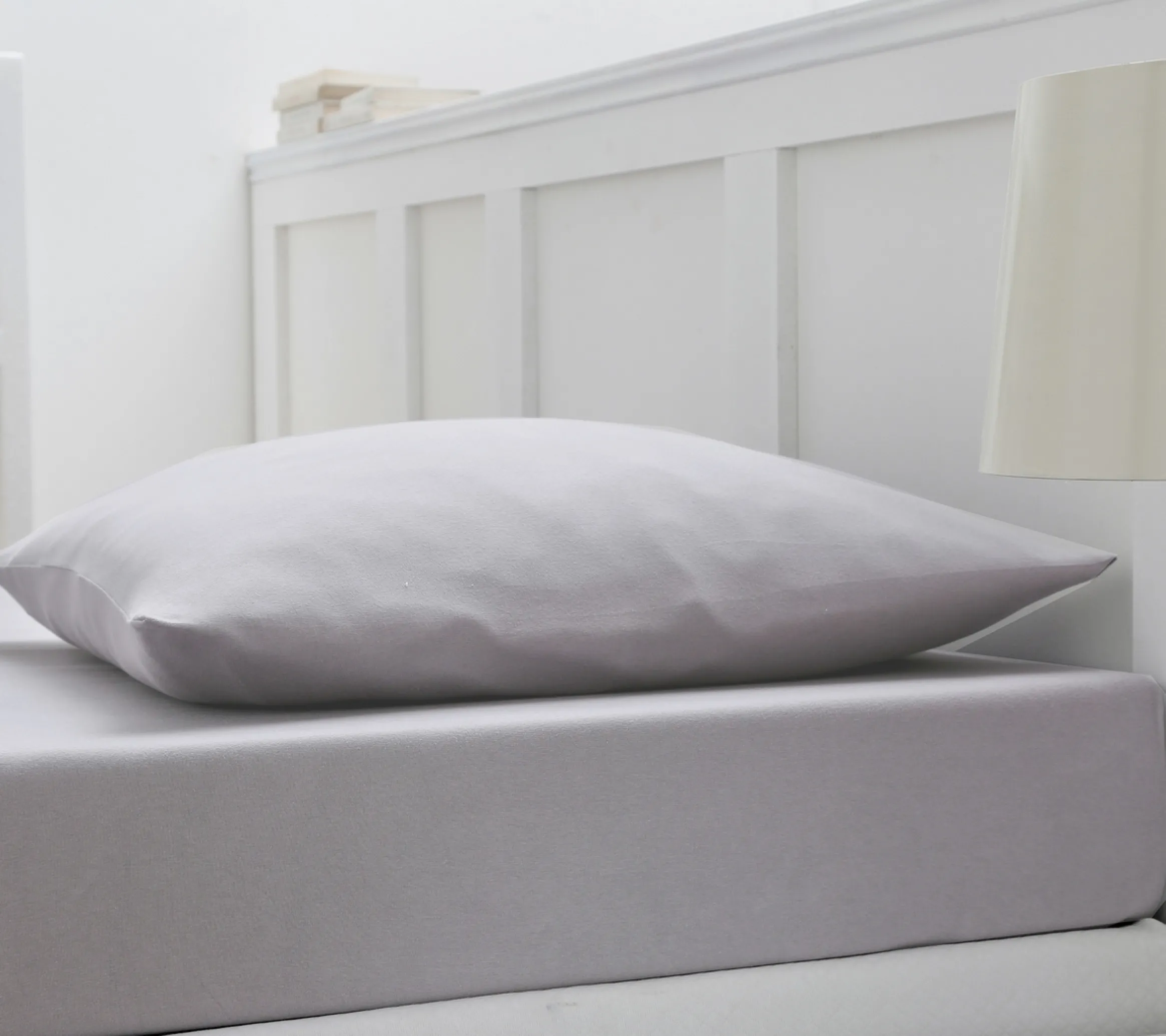DRAP HOUSSE UNI COTON EXTENSIBLE PLATINE