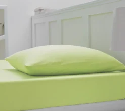 DRAP HOUSSE UNI COTON EXTENSIBLE ANIS