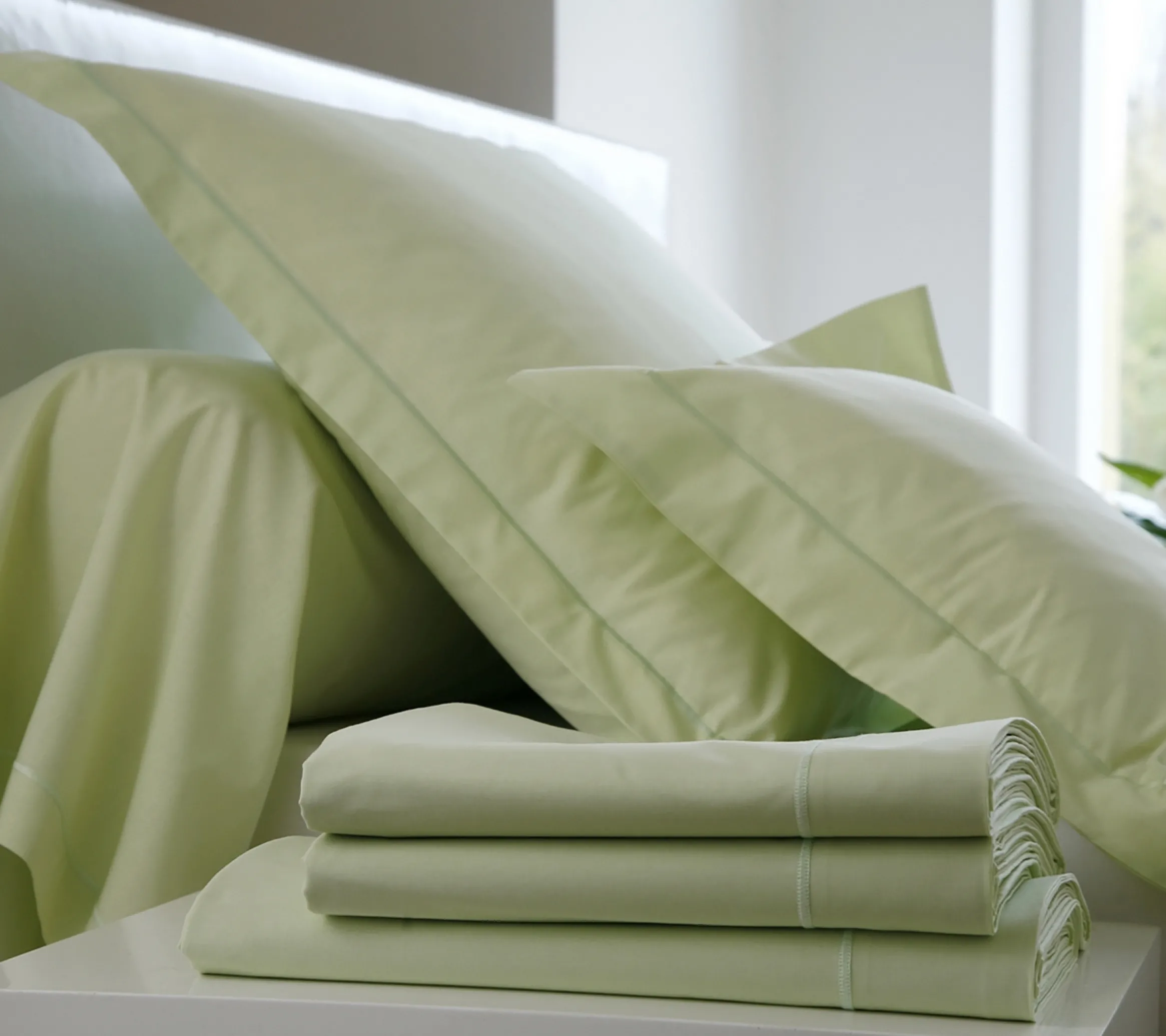 DRAP HOUSSE UNI COTON TILLEUL