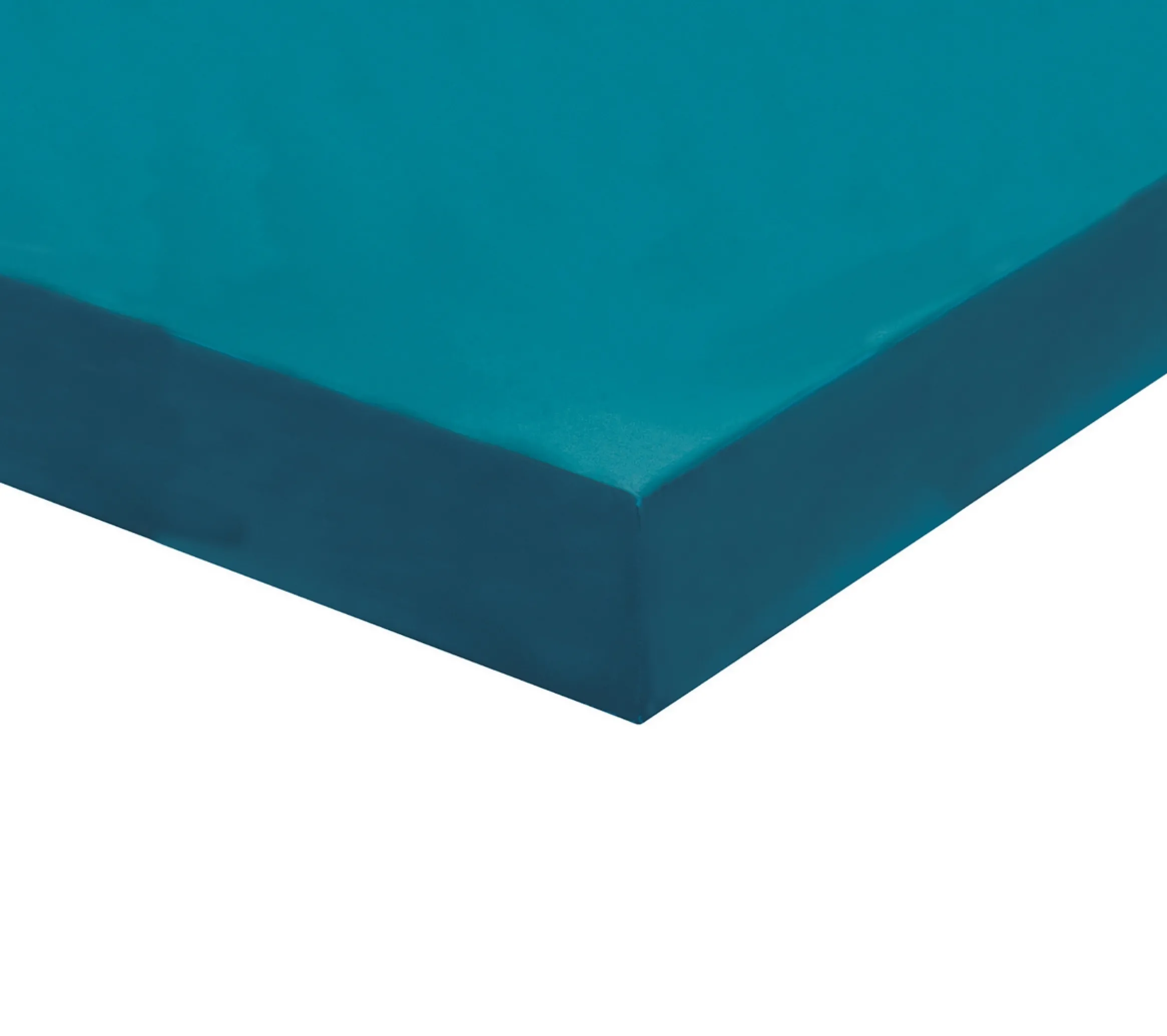 DRAP HOUSSE UNI SATIN BLEU PAON