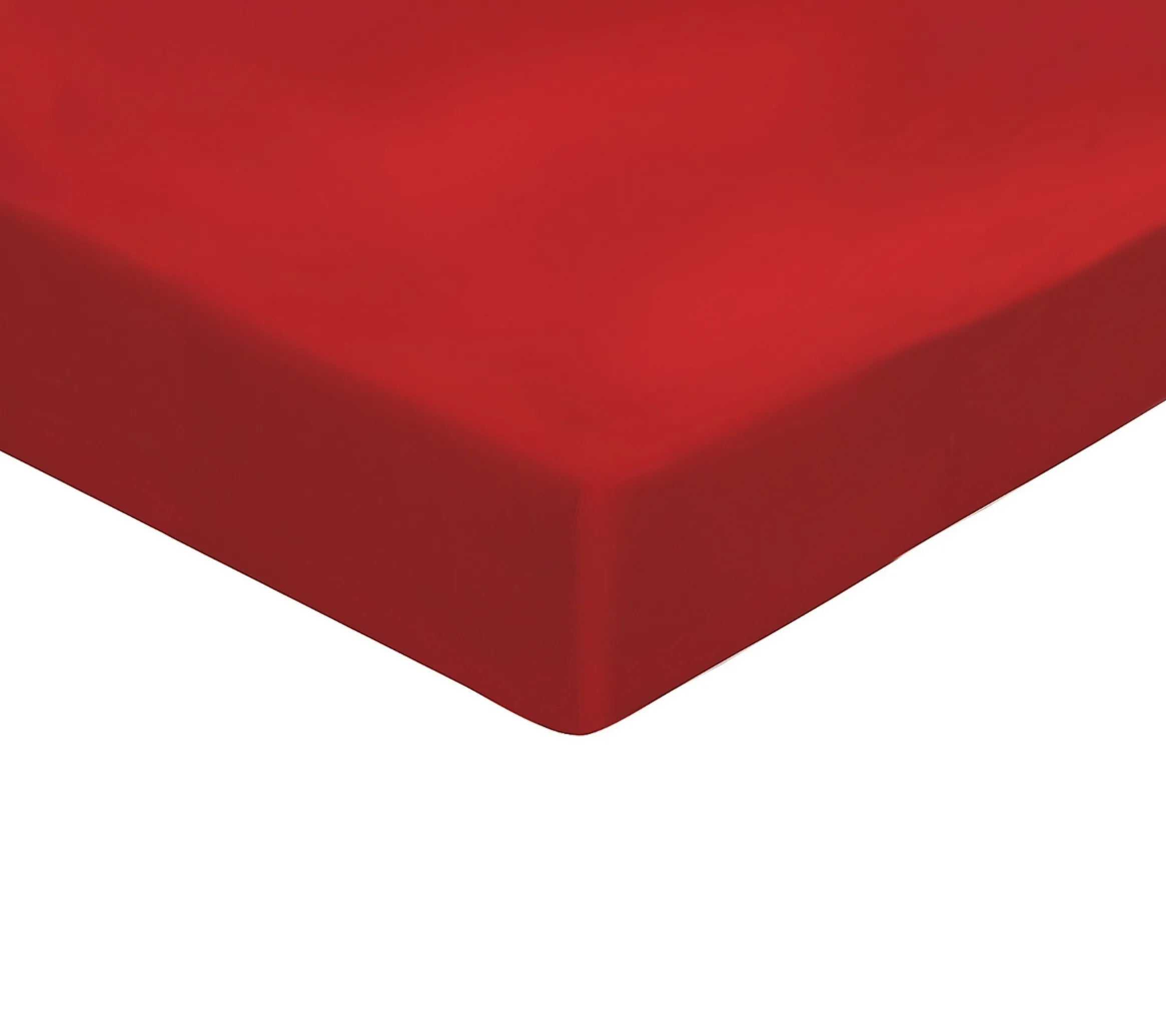 DRAP HOUSSE UNI SATIN ROUGE OPERA
