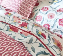 DRAP JARDIN ORIENTAL CARMIN