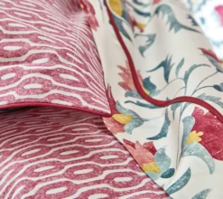 DRAP JARDIN ORIENTAL CARMIN