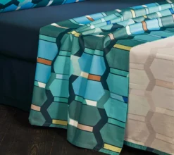 DRAP MOSAIC COBALT