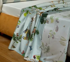 DRAP WOODLAND BLEU CELESTE