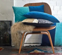ENSEMBLE ENVELOPPE COUSSIN ATLAS BLEU PAON