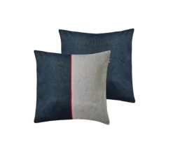 ENSEMBLE ENVELOPPE COUSSIN BICOLORES INDIGO