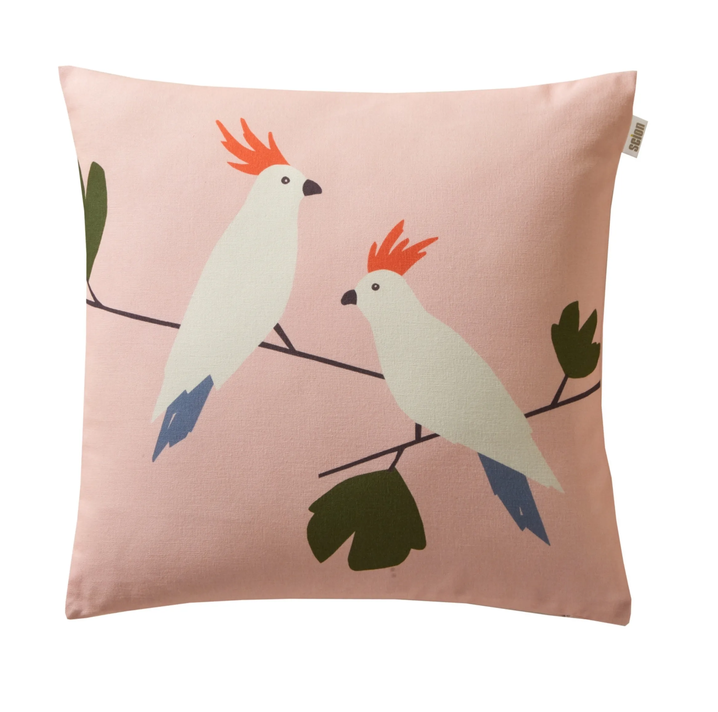ENSEMBLE ENVELOPPE COUSSIN BIRDS PETALE