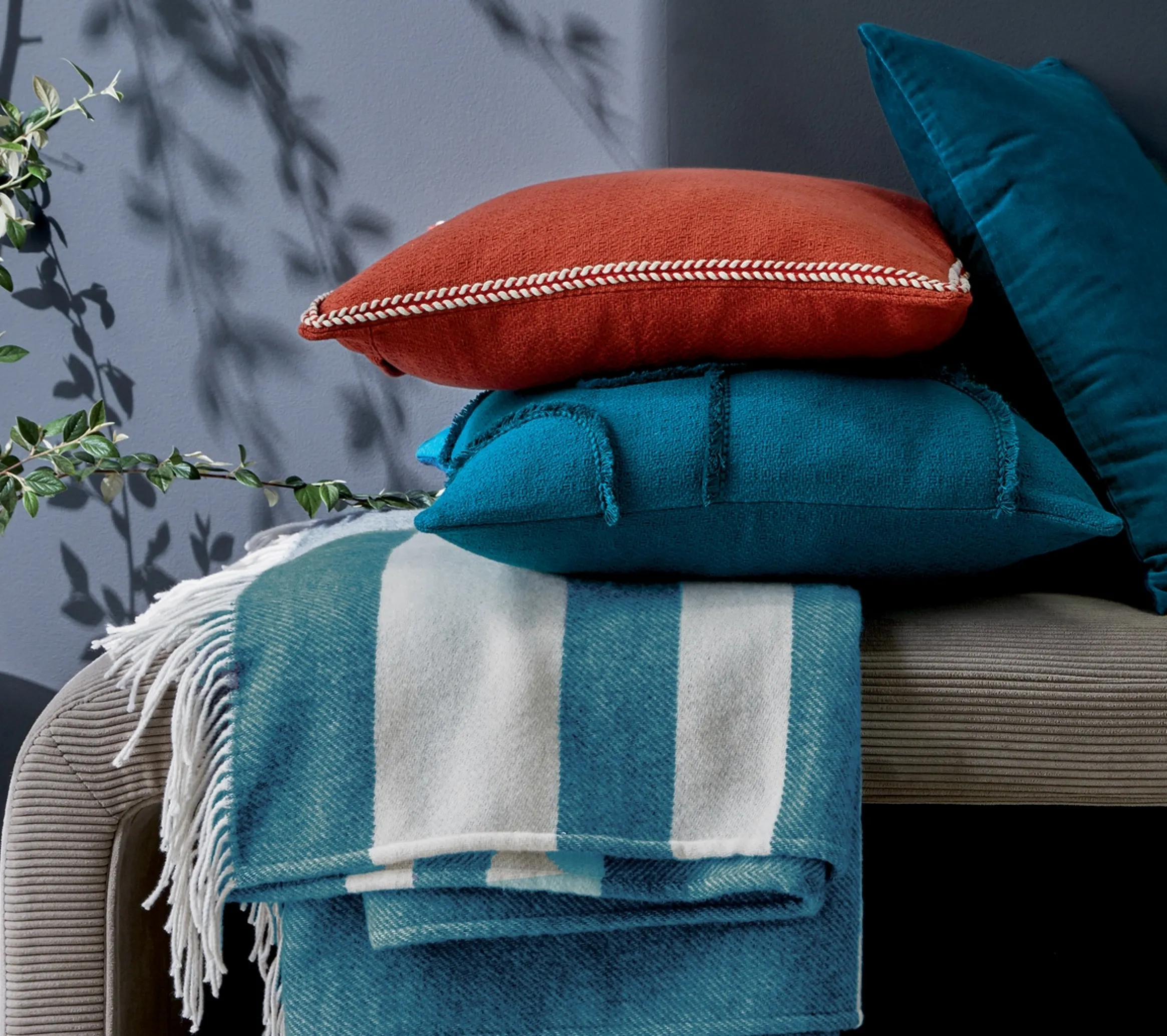 ENSEMBLE ENVELOPPE COUSSIN EDEN TERRA COTA