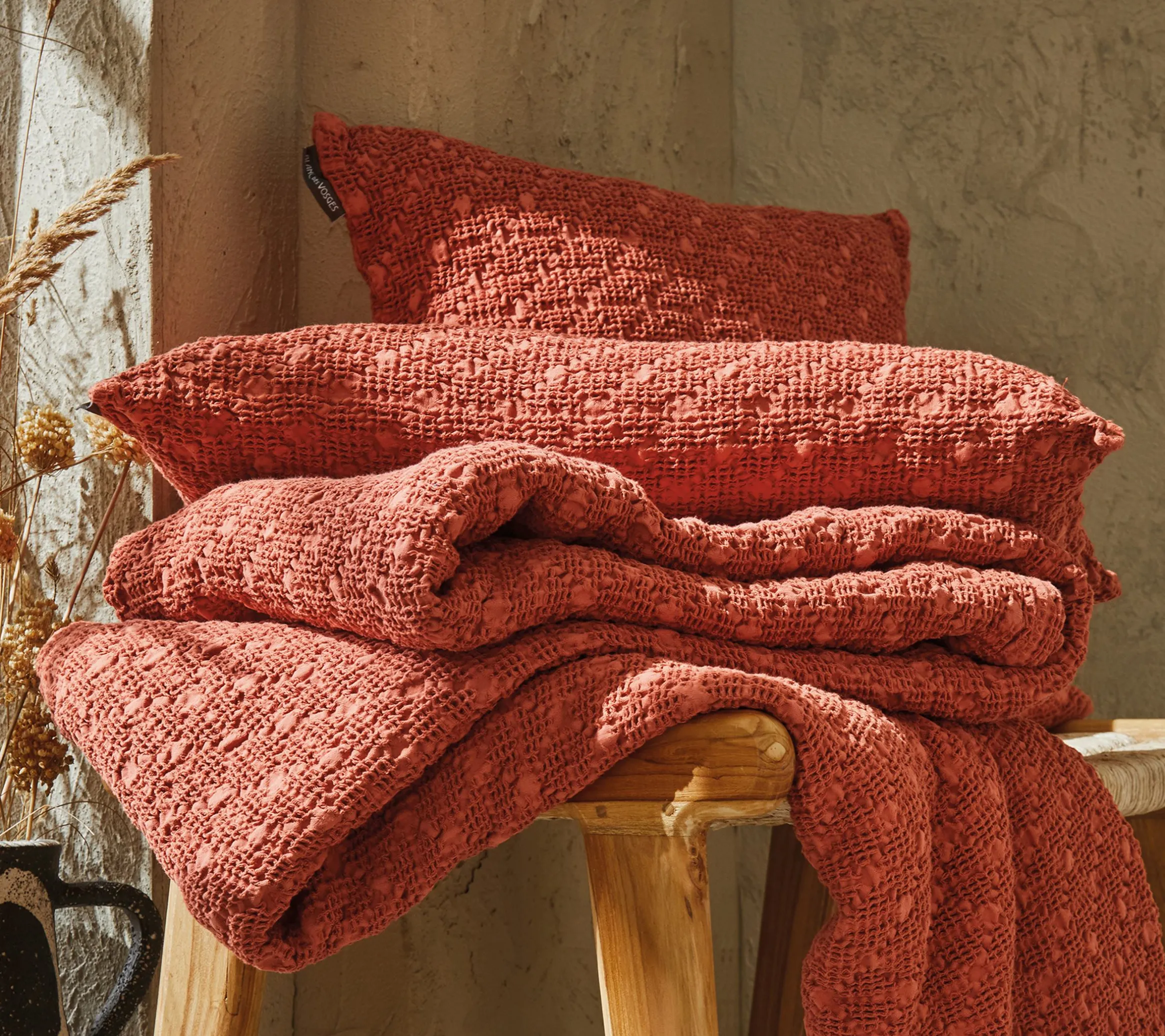 ENSEMBLE ENVELOPPE COUSSIN EVEREST TERRA COTA