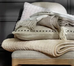 ENSEMBLE ENVELOPPE COUSSIN FARNIENTE CREME