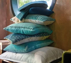 ENSEMBLE ENVELOPPE COUSSIN FARNIENTE CELADON