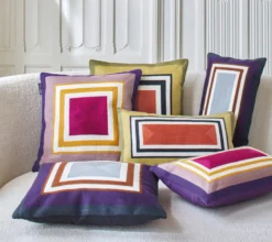 ENSEMBLE ENVELOPPE COUSSIN PRISME AMETHYSTE