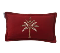 ENSEMBLE ENVELOPPE COUSSIN PALMIER RUBIS