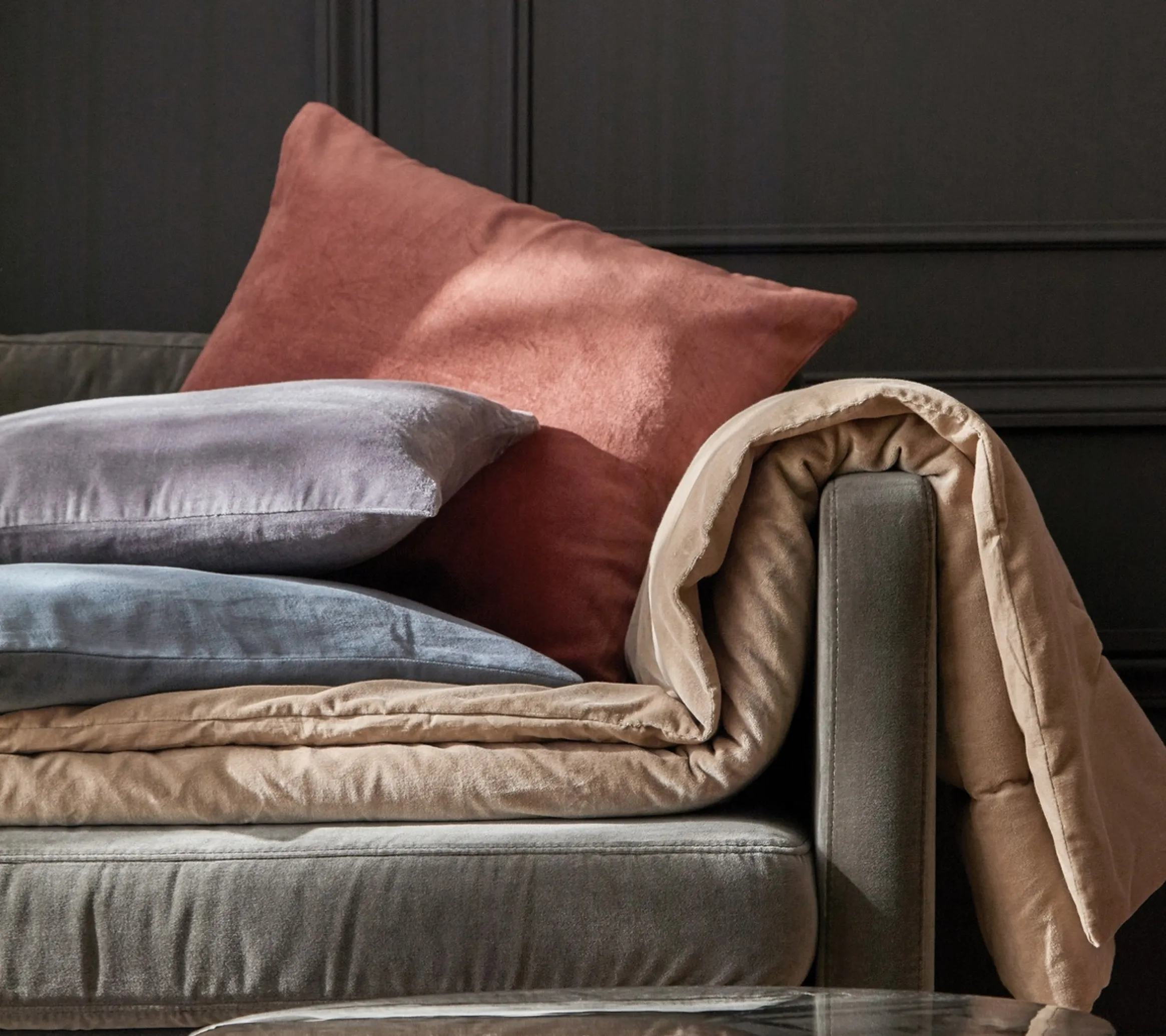 ENSEMBLE ENVELOPPE COUSSIN PACHA ANTHRACITE